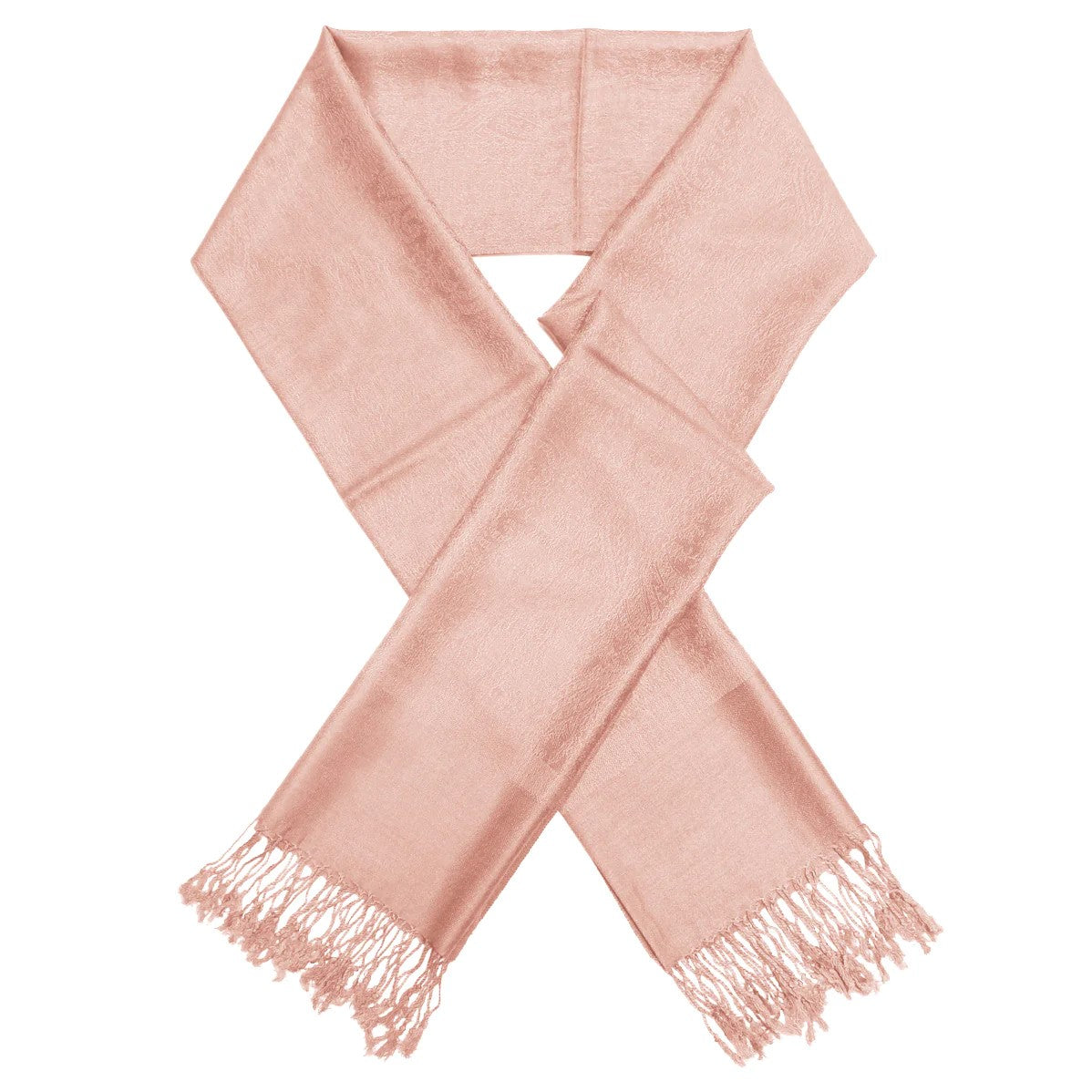 Women's Soft Silky 2 Tones Paisley Jacquard Pashmina Shawl Wrap Scarf