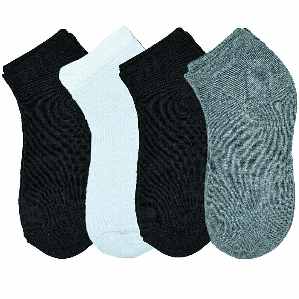 Kids Baby Toddler Solid Plain Ankle Boys Girls Socks Cotton Size 0-8