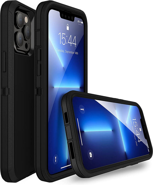 For Apple iPhone 16 16e Pro Max Plus Heavy Duty Shockproof Holster Case Cover with Belt Clip