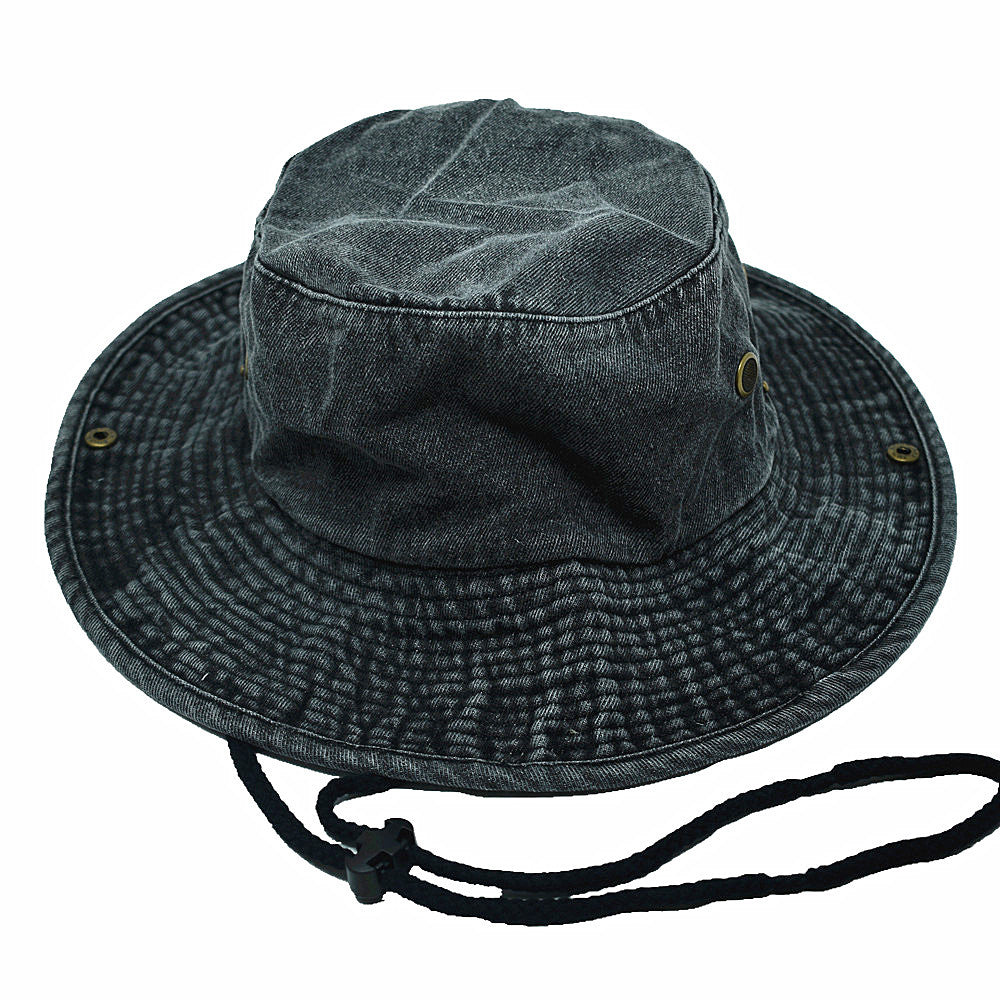 Unisex Boonie Bucket Hat Wide Brim 100% Cotton Sun Safari Fishing Caps