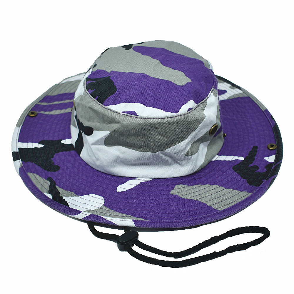 Unisex Boonie Bucket Hat Wide Brim 100% Cotton Sun Safari Fishing Caps