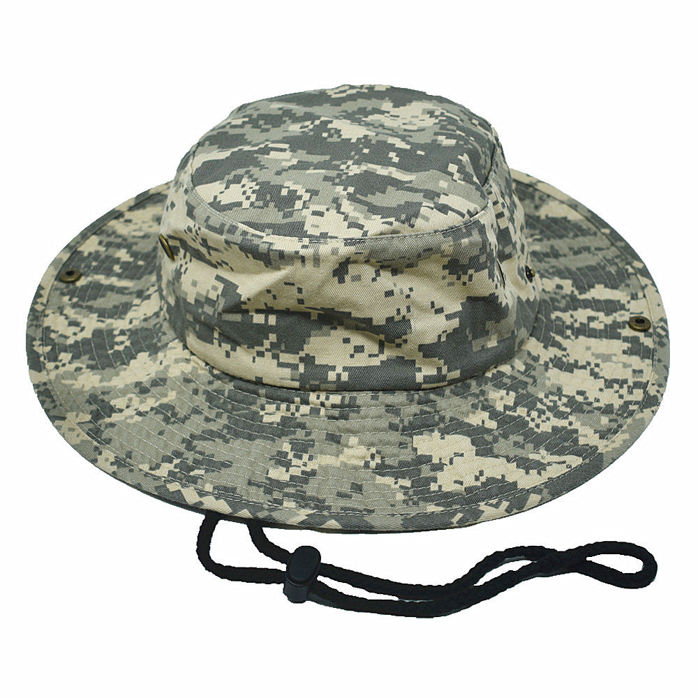 Unisex Boonie Bucket Hat Wide Brim 100% Cotton Sun Safari Fishing Caps