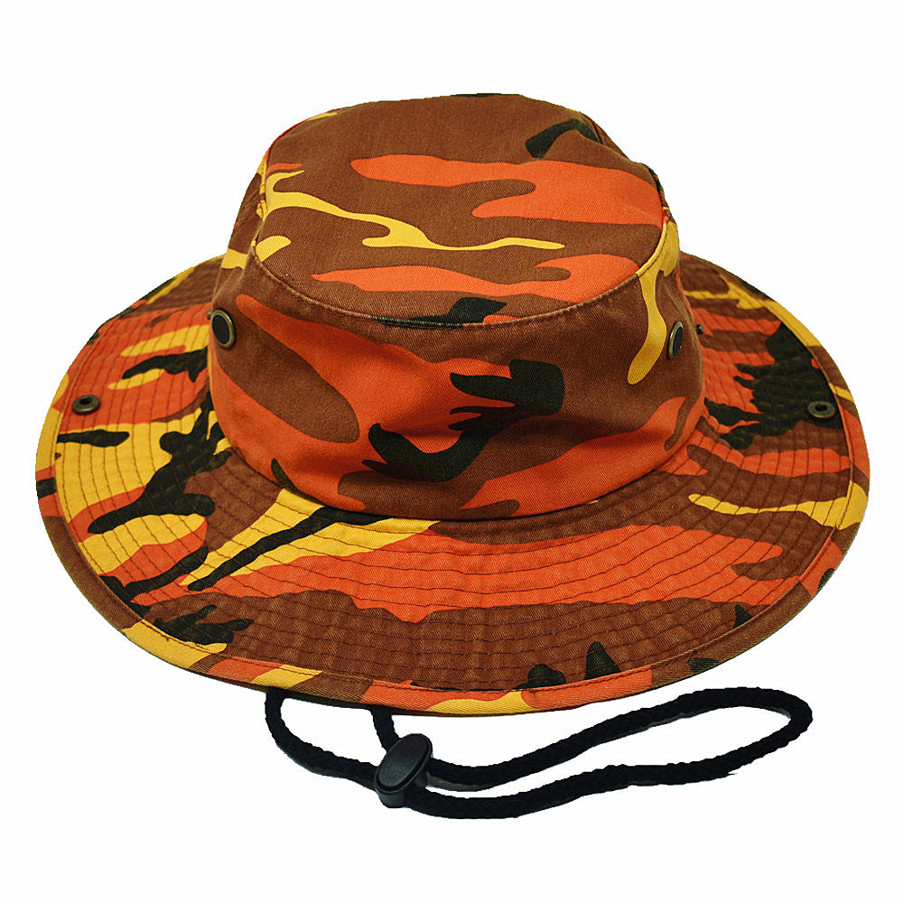 Unisex Boonie Bucket Hat Wide Brim 100% Cotton Sun Safari Fishing Caps