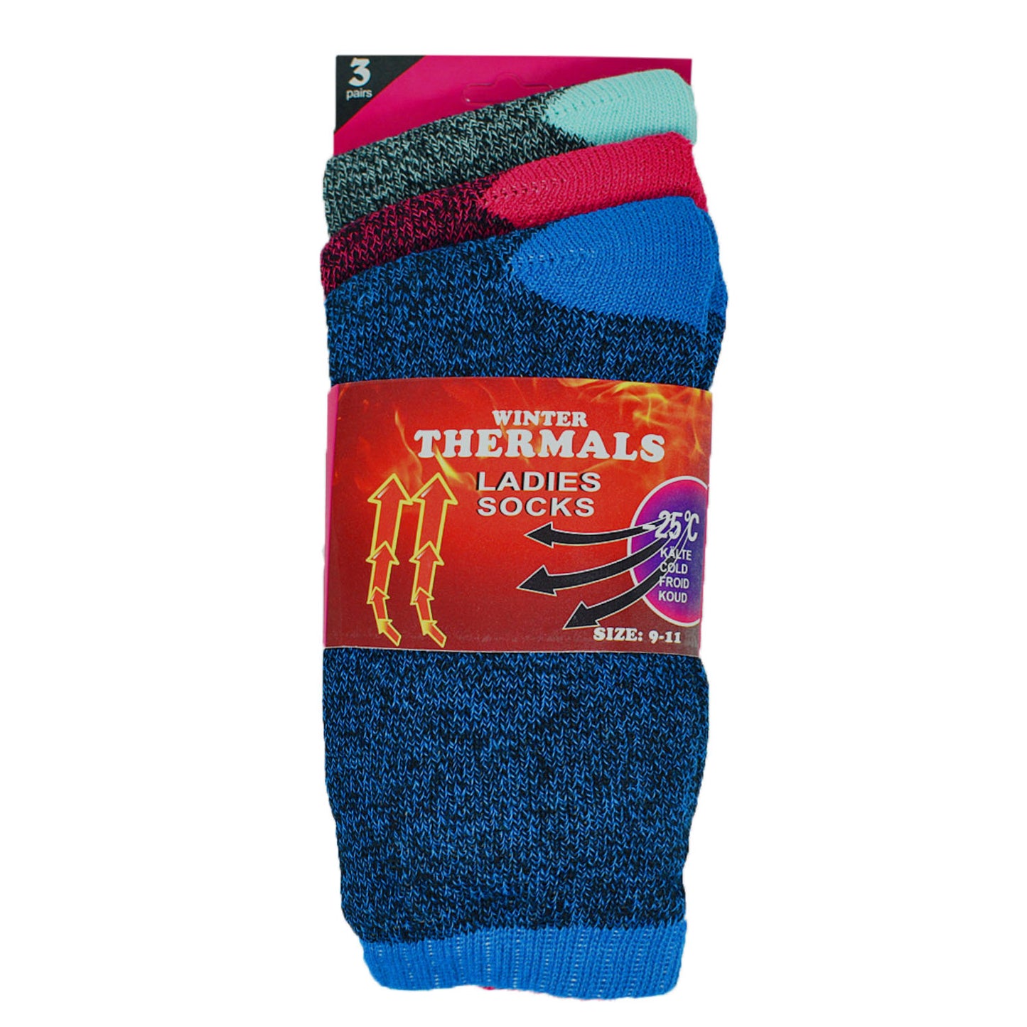 Women's Winter Thermal Heated Boots Warm Heavy Duty Crew Socks Size 9-11