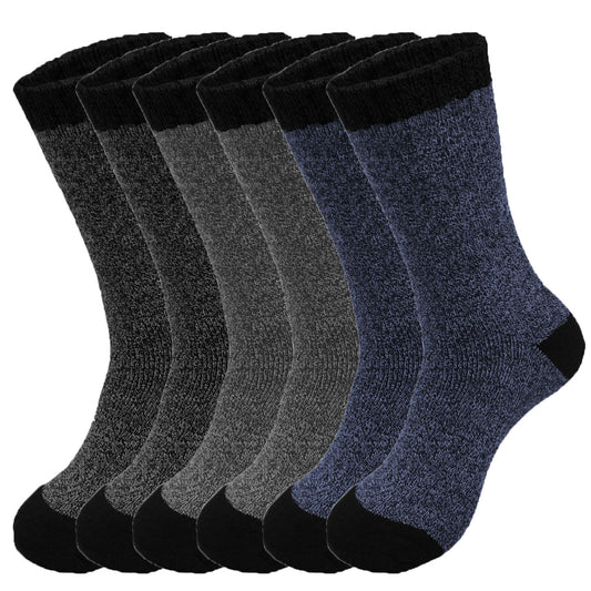 Men's Winter Thermal Heated Boots Warm Work Cotton Crew Socks Size 10-13