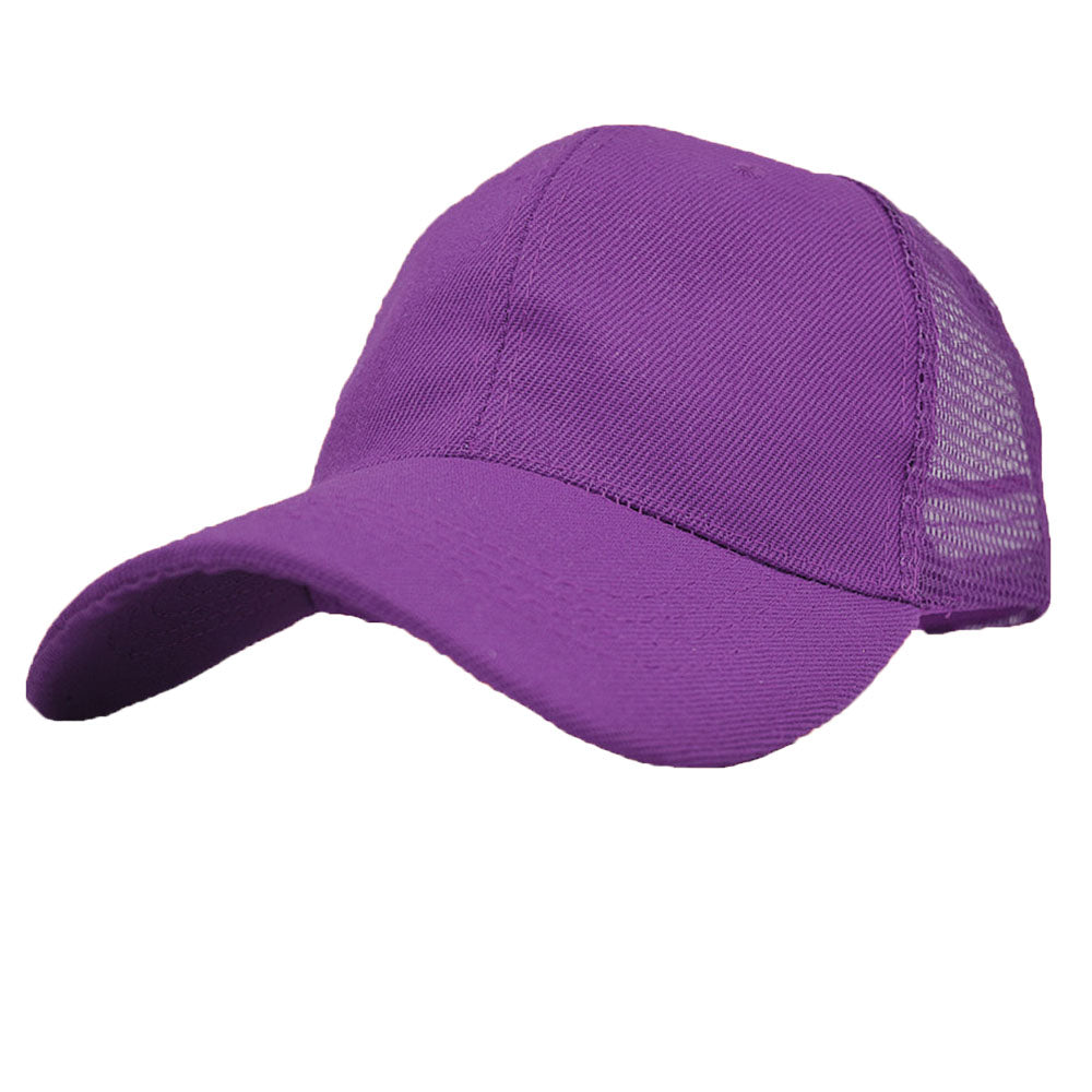 Unisex Trucker Mesh Back Cool Solid Baseball Cap Sun Visor Blank Hats