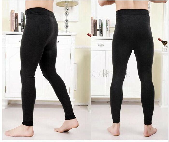 Men's Winter Fleece Lined Elastic Warm Thermal Long Johns Legging Underwear Pants