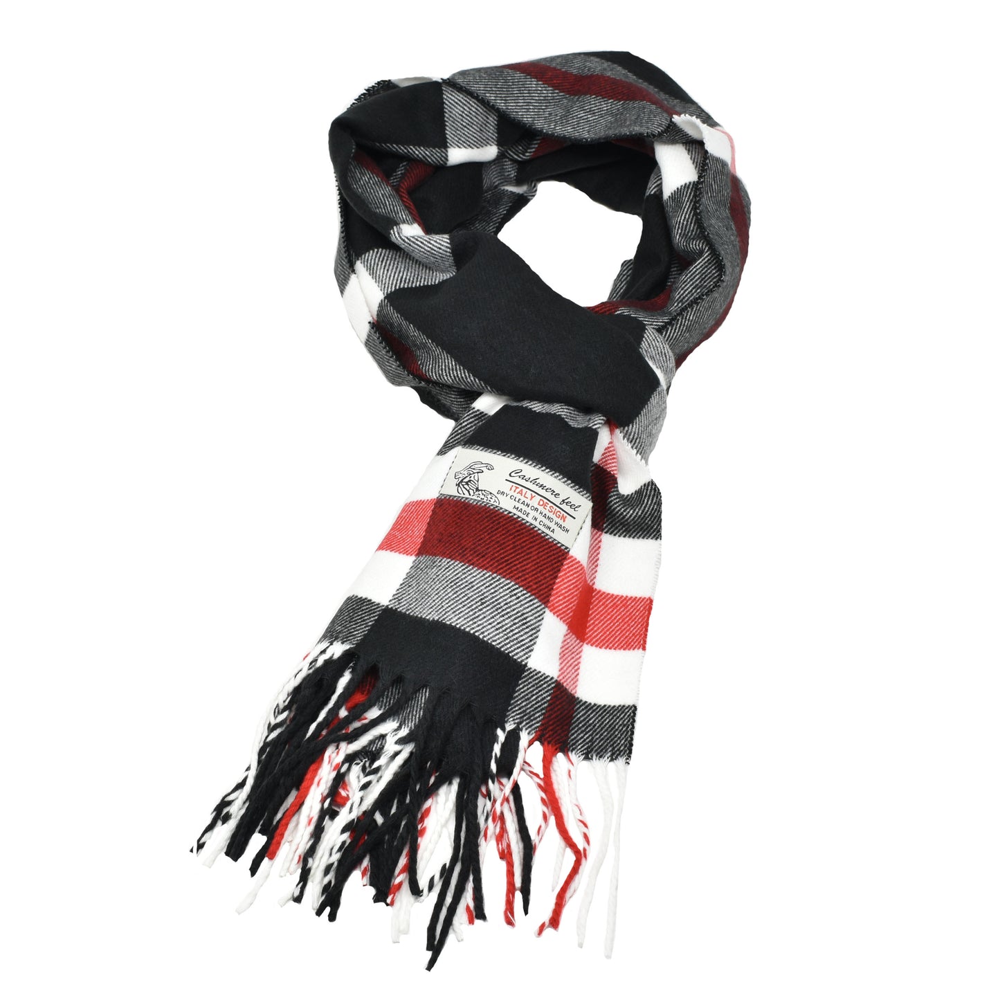 Unisex Winter Striped Checked Plaid Scarves Cashmere Feel Soft Luxurious Scarf