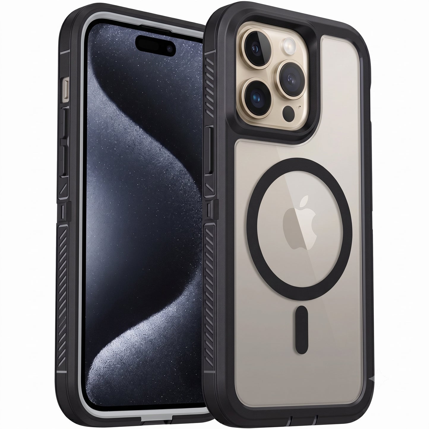 For Apple iPhone 15 15 Plus Pro Max Shockproof Magnetic Case Dual-Layer Compatible With MagSafe Cover