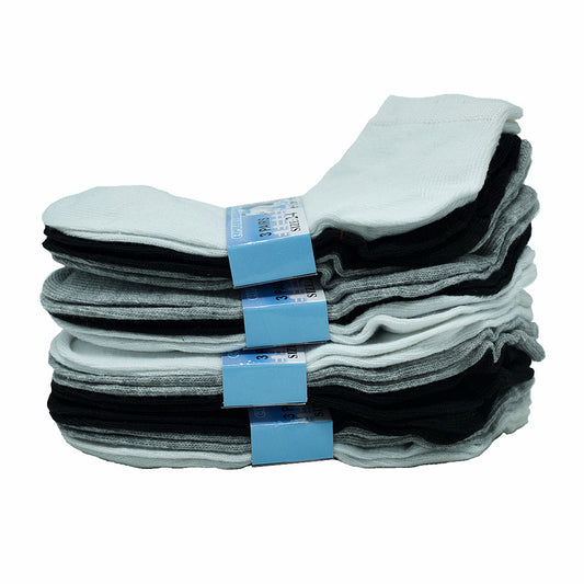 Kids Baby Toddler Solid Plain Ankle Boys Girls Socks Cotton Size 0-8