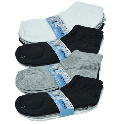 Kids Baby Toddler Solid Plain Ankle Boys Girls Socks Cotton Size 0-8