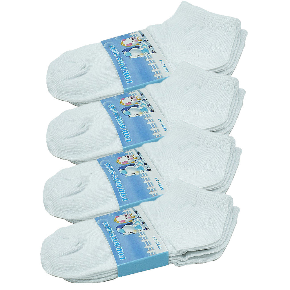 Kids Baby Toddler Solid Plain Ankle Boys Girls Socks Cotton Size 0-8