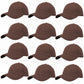 12-Pack Plain Baseball Cap Adjustable Solid Blank Curved Sun Visor Hat