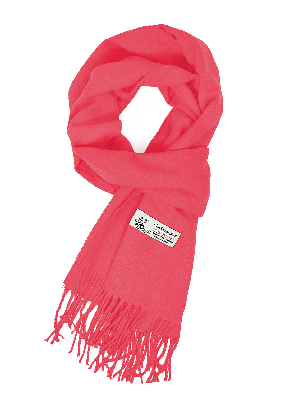 Unisex Winter Solid Plain Scarves Cashmere Feel Classic Super Soft Luxurious Scarf