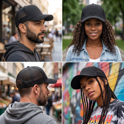 12-Pack Lot Unisex Mesh Back Baseball Cap Sun Visor Breathable Plain Blank Trucker Hats Adjustable Caps