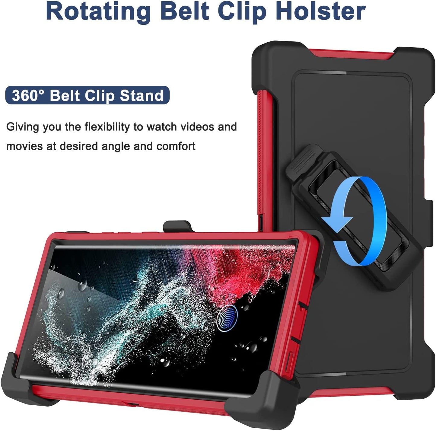 For Samsung Galaxy S25 S25 Plus Ultra Shockproof Heavy Duty Holster Case Cover with Belt Clip