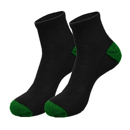 Men's Athletic Premium Cotton Cushioned 2-Tone Ankle Crew Socks Size 9-13