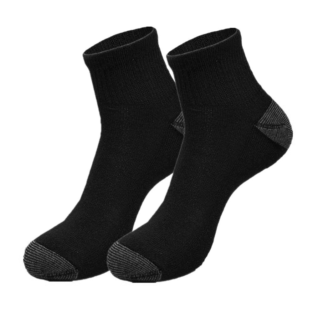Men's Athletic Premium Cotton Cushioned 2-Tone Ankle Crew Socks Size 9-13