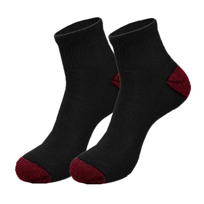 Men's Athletic Premium Cotton Cushioned 2-Tone Ankle Crew Socks Size 9-13