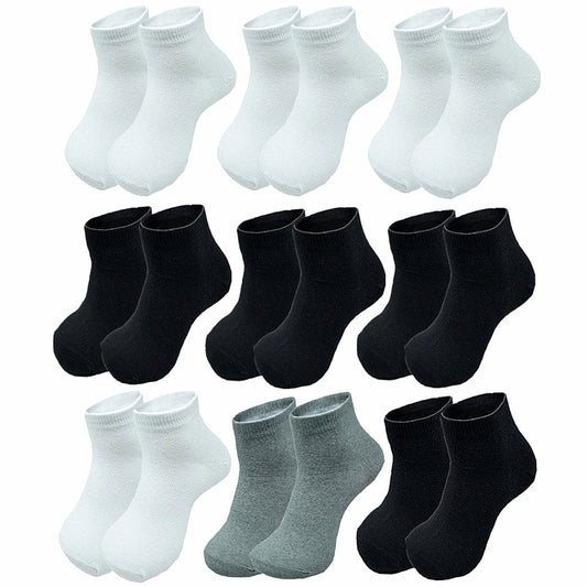 Kids Baby Toddler Solid Plain Ankle Boys Girls Socks Cotton Size 0-8