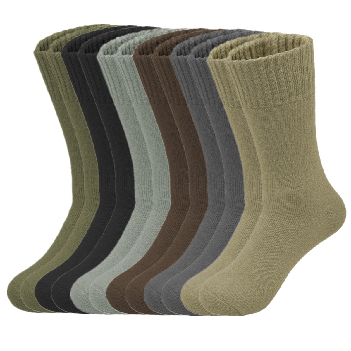 Men's Winter Thermal Merino Wool Heated Warm Thick Crew Socks Size 10-13