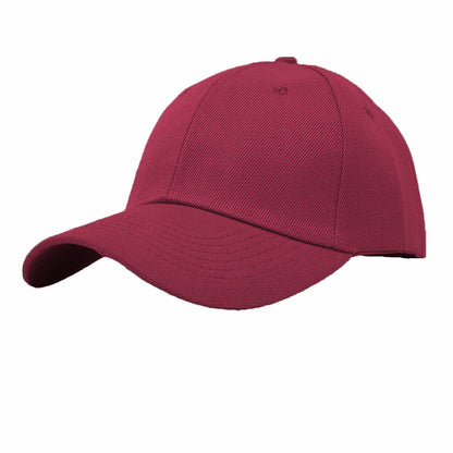 Unisex Plain Solid Baseball Cap Blank Curved Sun Visor Army Ball Hat