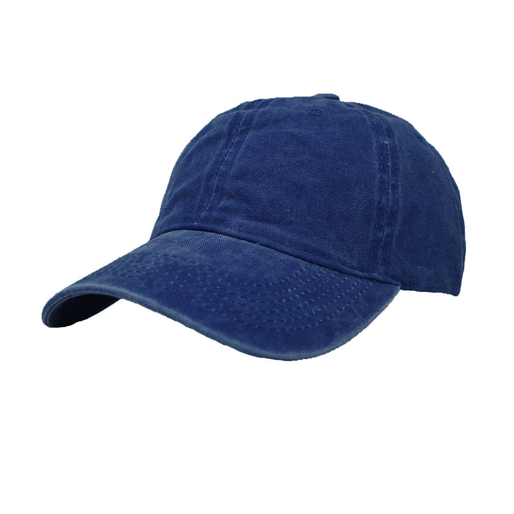Unisex Solid Dyed Washed 100% Cotton Polo Style Baseball Dad Cap Hats
