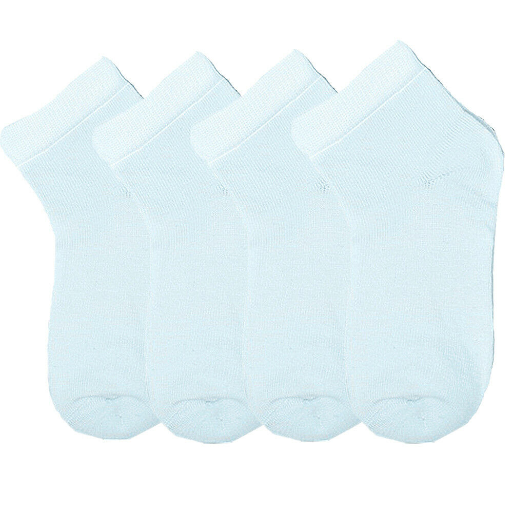 Kids Baby Toddler Solid Plain Ankle Boys Girls Socks Cotton Size 0-8