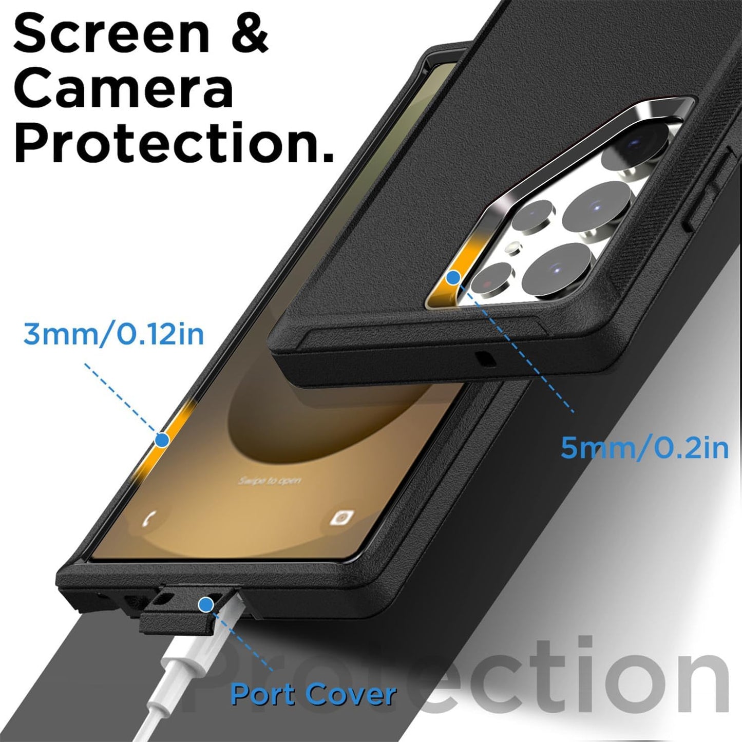 For Samsung Galaxy S26 S25 S24 S23 S22 S21 Plus Ultra Heavy Duty Shockproof Holster Case Cover with Belt Clip