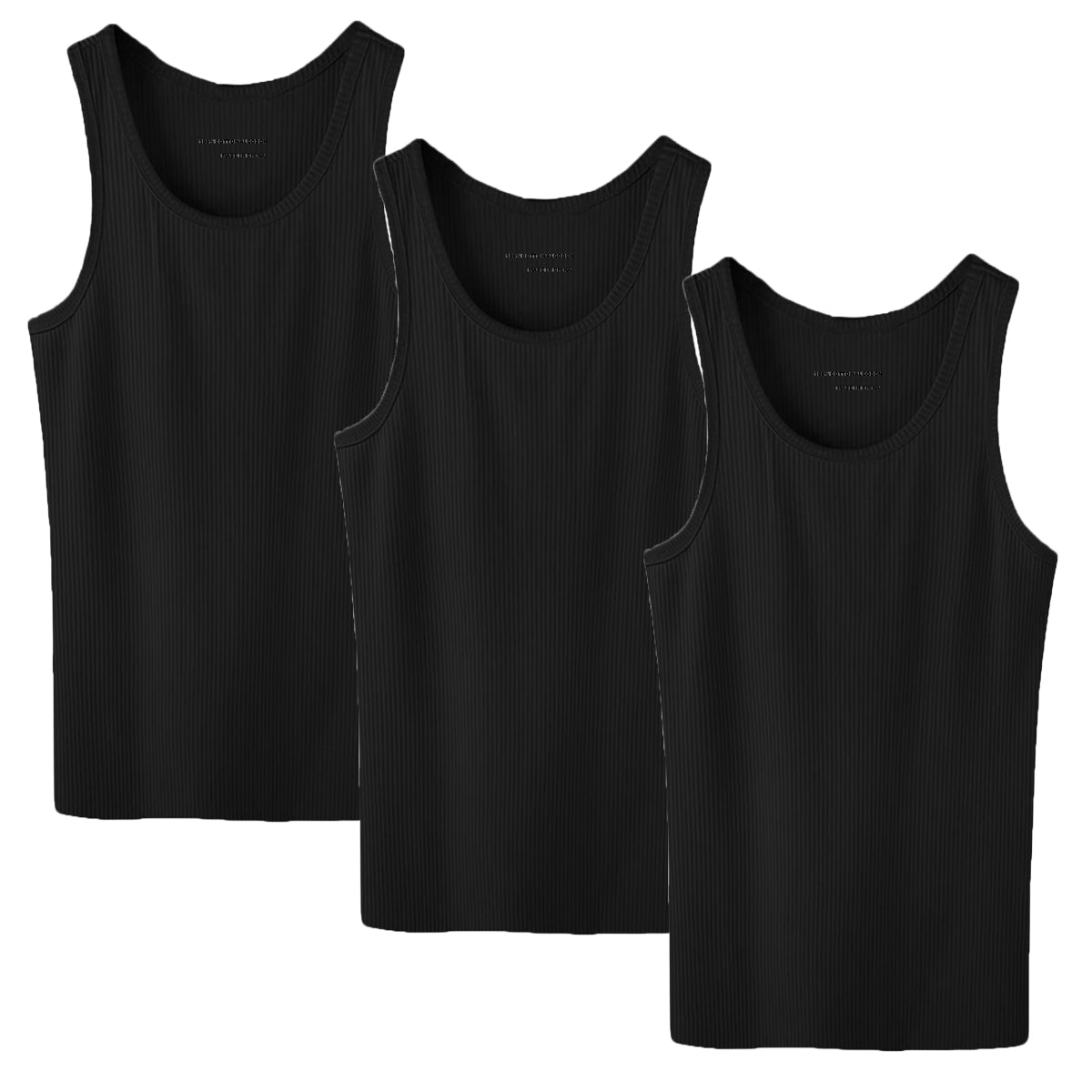 Mens 100% Cotton Tank Top A-Shirt Wife Beater Undershirt Ribbed Black 6  Pack (Black, X-Large) at  Men's Clothing store