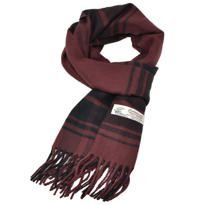 Unisex Winter Striped Checked Plaid Scarves Cashmere Feel Soft Luxurious Scarf