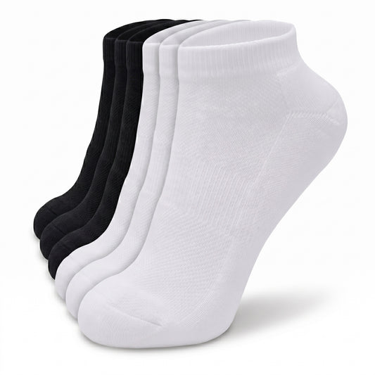 Women's 6-12 Pairs Cotton Ankle Athletic Running Socks Low Cut Breathable Cushioned