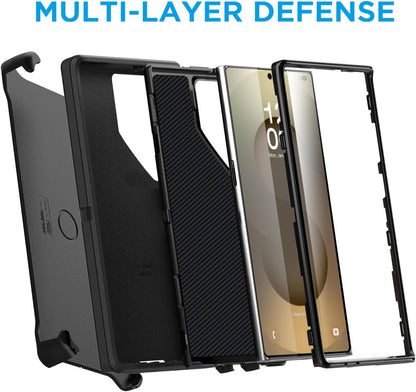 For Samsung Galaxy S26 S25 S24 S23 S22 S21 Plus Ultra Heavy Duty Shockproof Holster Case Cover with Belt Clip