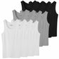 3-12 Packs Men's 100% Cotton A-Shirt Tank Top Ribbed Solid Wife Beater Undershirts