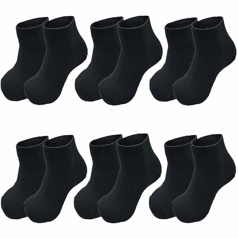 Kids Baby Toddler Solid Plain Ankle Boys Girls Socks Cotton Size 0-8