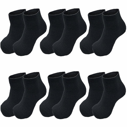 Kids Baby Toddler Solid Plain Ankle Boys Girls Socks Cotton Size 0-8