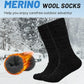 Men's Winter Thermal Merino Wool Heated Extra Warm Thick Crew Socks Size 10-13