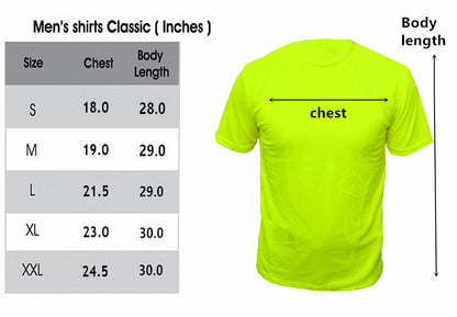 Men's High Visibility Safety Work Hi-Vis T Shirts Short Sleeve Green Orange 2 Pieces