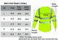 Men's High Visibility Safety Work T Shirts Long Sleeve Reflective Tape Class 3 2 Pieces