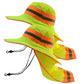 Hi-Vis Reflective Work Safety Boonie Wide Brim Hat High Visibility Cap Neck Flap