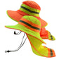 Hi-Vis Reflective Work Safety Boonie Wide Brim Hat High Visibility Cap Neck Flap