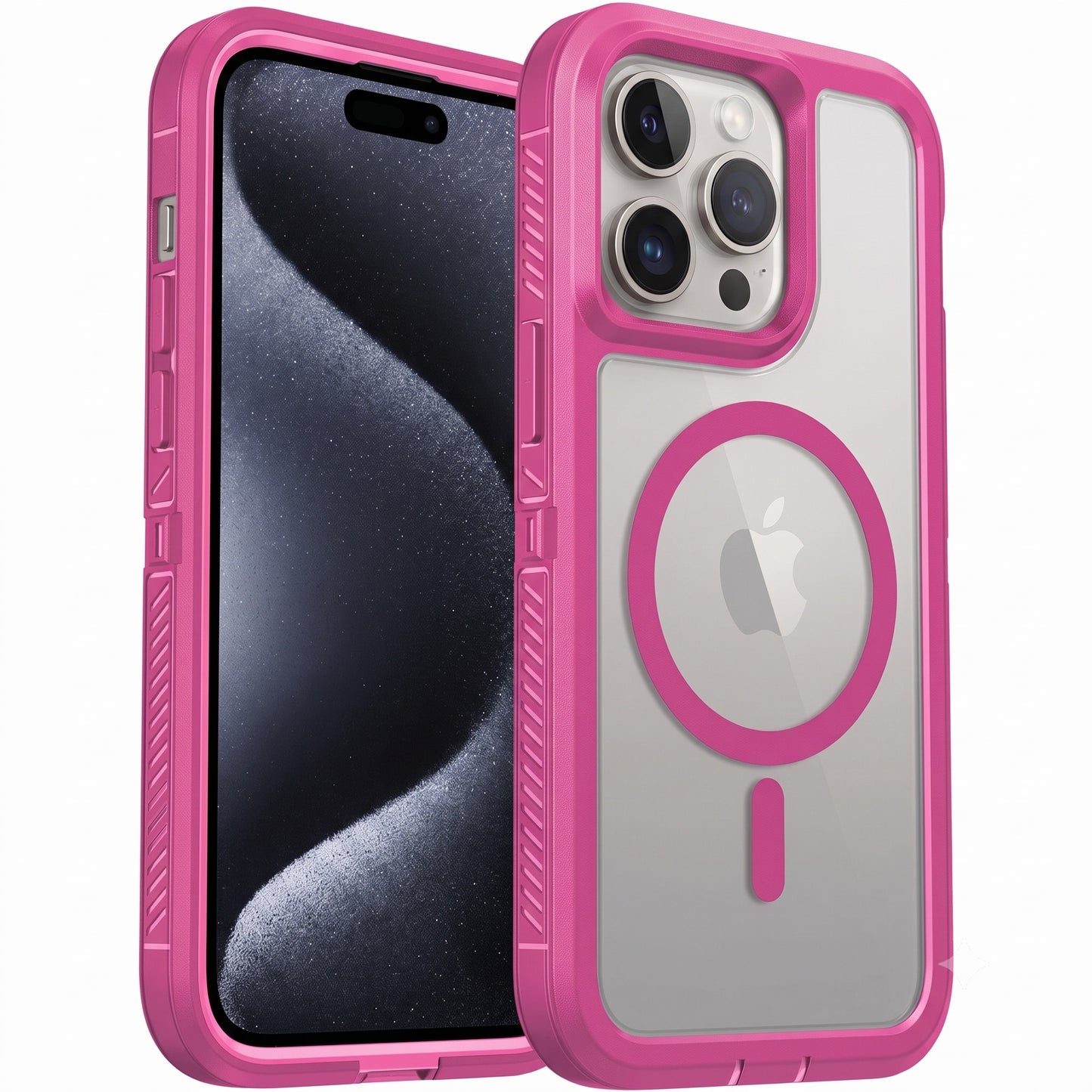 For Apple iPhone 15 15 Plus Pro Max Shockproof Magnetic Case Dual-Layer Compatible With MagSafe Cover