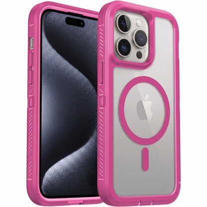For Apple iPhone 15 15 Plus Pro Max Shockproof Magnetic Case Dual-Layer Compatible With MagSafe Cover