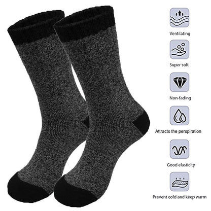 Men's Winter Thermal Heated Boots Warm Work Cotton Crew Socks Size 10-13