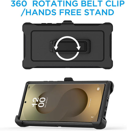 For Samsung Galaxy S26 S25 S24 S23 S22 S21 Plus Ultra Heavy Duty Shockproof Holster Case Cover with Belt Clip