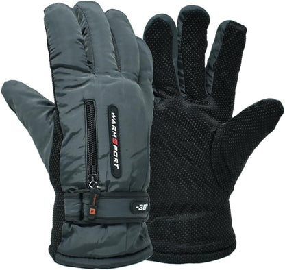 Men's Winter Fleece Thermal Warm Water Resistant Skiing Work Gloves Mitten