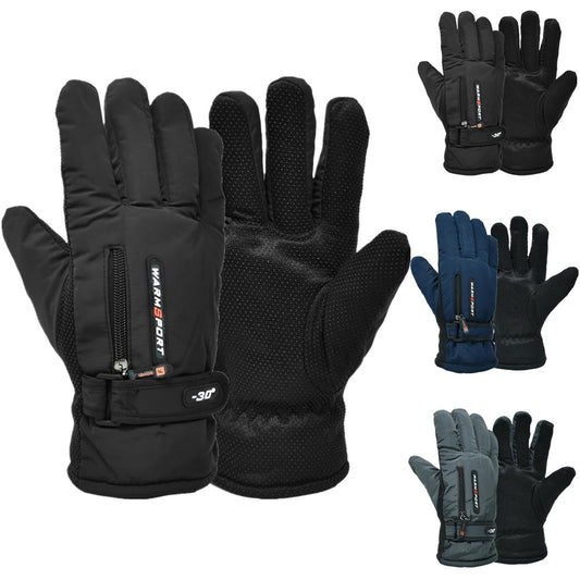 Men's Winter Fleece Thermal Warm Water Resistant Skiing Work Gloves Mitten