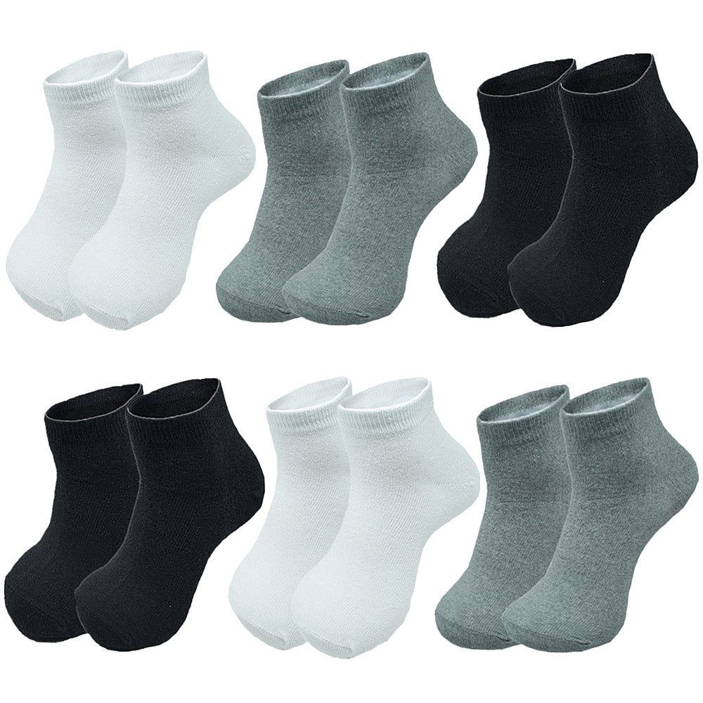 Kids Baby Toddler Solid Plain Ankle Boys Girls Socks Cotton Size 0-8