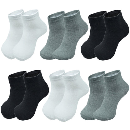 Kids Baby Toddler Solid Plain Ankle Boys Girls Socks Cotton Size 0-8