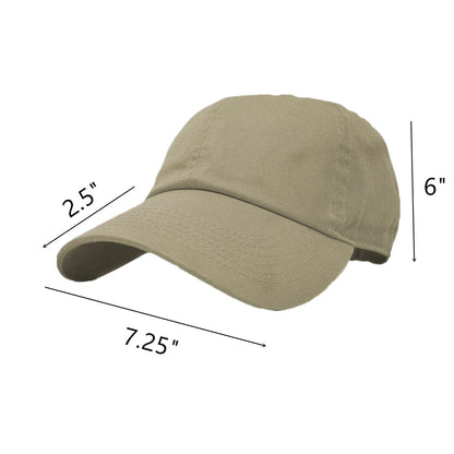 Unisex Baseball Cap Polo Style Solid Plain 100% Cotton Blank Dad Hats